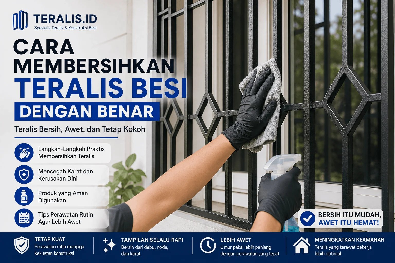 Cara Membersihkan Teralis Besi dengan Benar