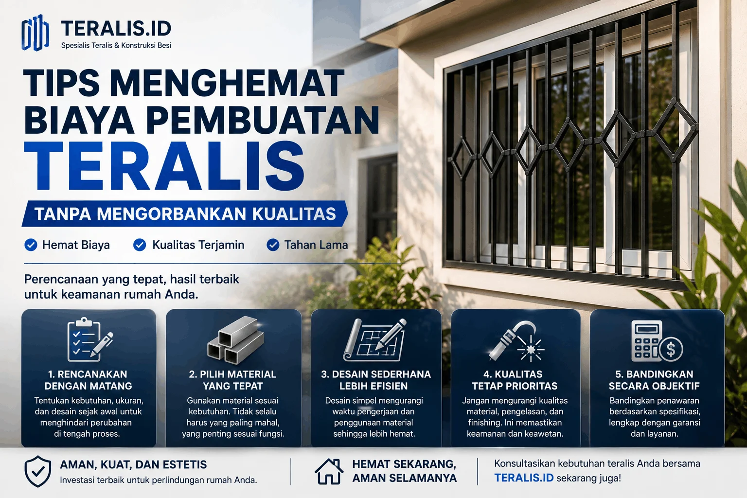 Tips Menghemat Biaya Pembuatan Teralis Tanpa Mengorbankan Kualitas